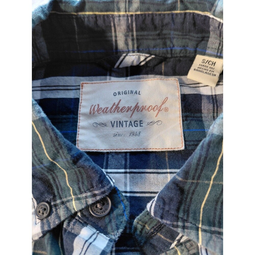 Vintage Weatherproof Plaid Long Sleeve Shirt